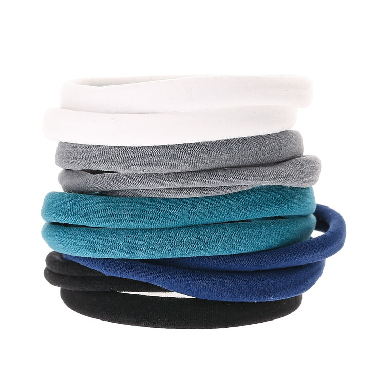Neutral Blue Hair Bobbles - 10 Pack,