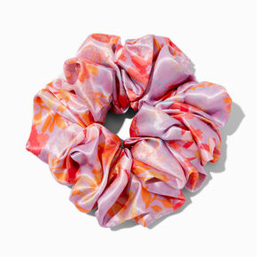 Giant Silky Pink Coral Hair Scrunchie,