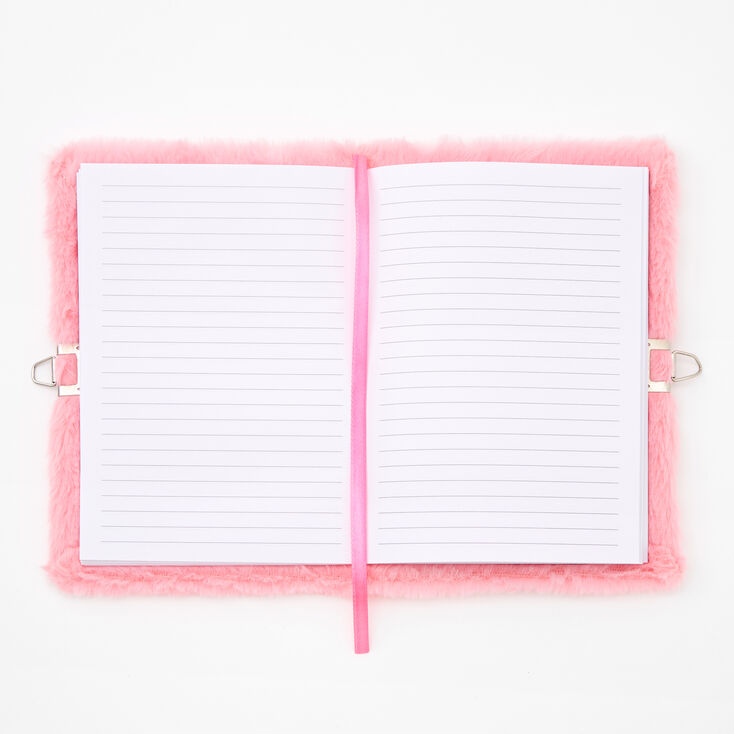 Giant Initial Furry Lock Diary - T,