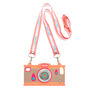 Pink Camera Silicone Ring Holder Phone Case - Fits iPhone&reg; 6/7/8/SE,