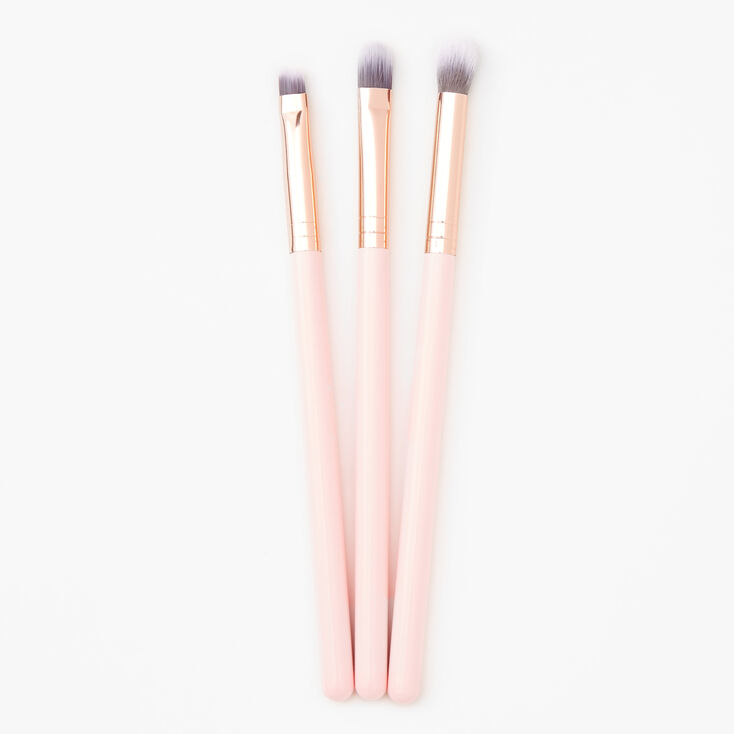 Rose Gold Eyeshadow Brushes - Pink, 3 Pack,