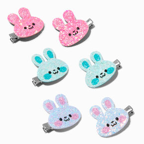 Claire&#39;s Club Bunny Head Hair Clips - 6 Pack,
