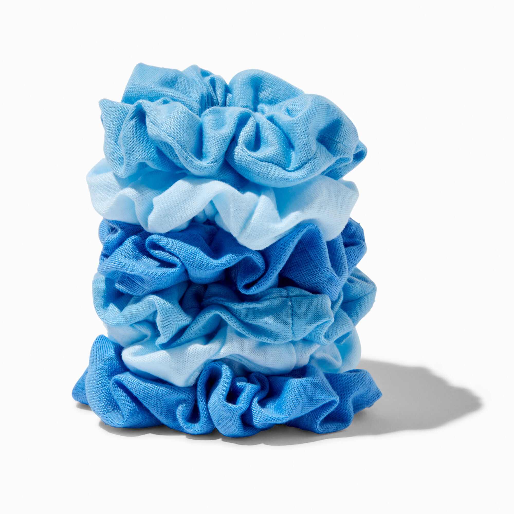 Shades of Blue Hair Scrunchies - 6 Pack