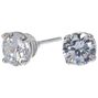 C LUXE by Claire&#39;s Sterling Silver Cubic Zirconia 6mm Round Stud Earrings,
