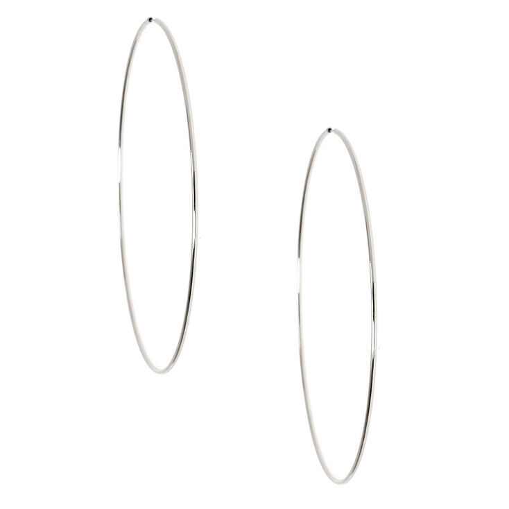Silver 100MM Hoop Earrings,
