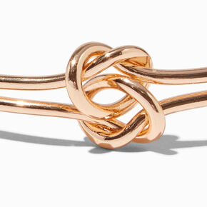 Gold-tone Double Knot Cuff Bracelet,