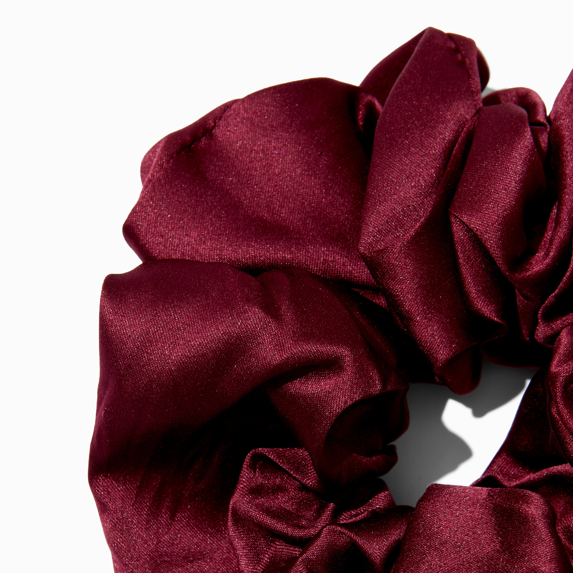 Giant Silky Maroon Hair Scrunchie,