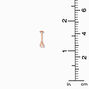 Rose Gold-tone Stainless Steel Cubic Zirconia Multi Changeable Flat Back 16G Tragus Earrings - 5 Pack,