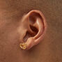 Gold-tone Double Heart Stud Earrings,