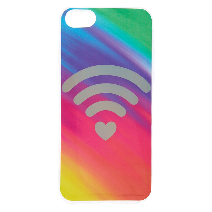 Coque de portable Wi-Fi avec c&oelig;ur arc-en-ciel - Compatible avec iPhone 6/7/8,
