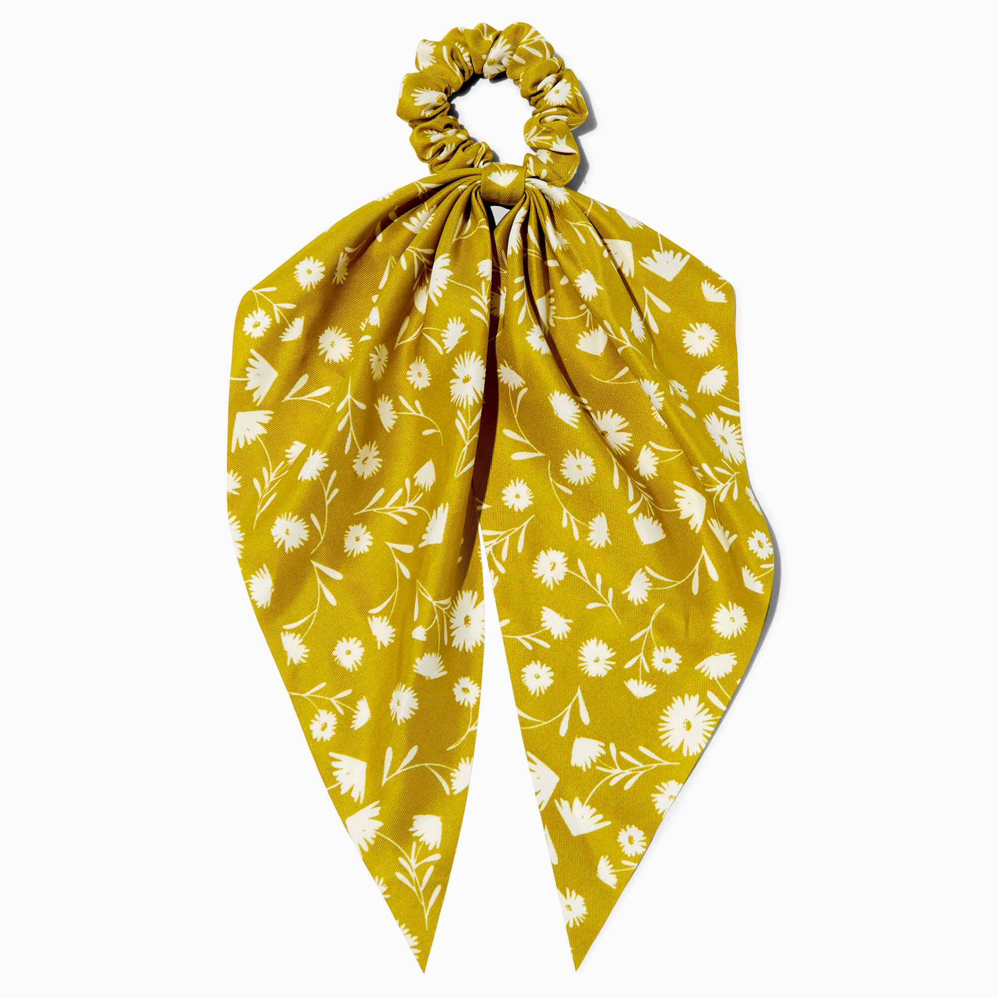 Claire's Chouchou foulard floral citrine d'imitation