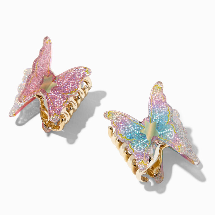 Claire&#39;s Club Glitter Fairy Wings Hair Claw Clip - 2 Pack,