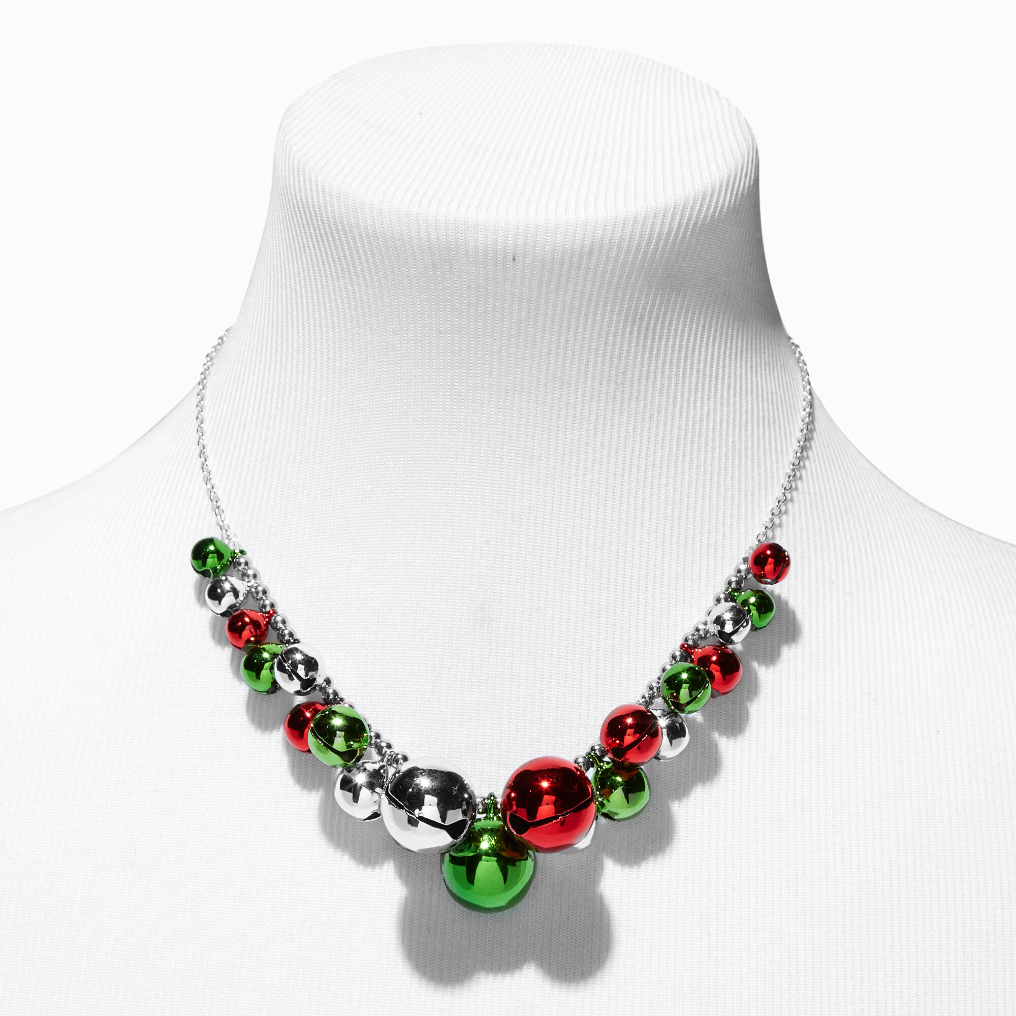 Jingle Bells Statement Necklace & Drop Earrings Set,