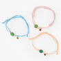 Best Friends Mood Charm Pastel Adjustable Cord Bracelets - 3 Pack,