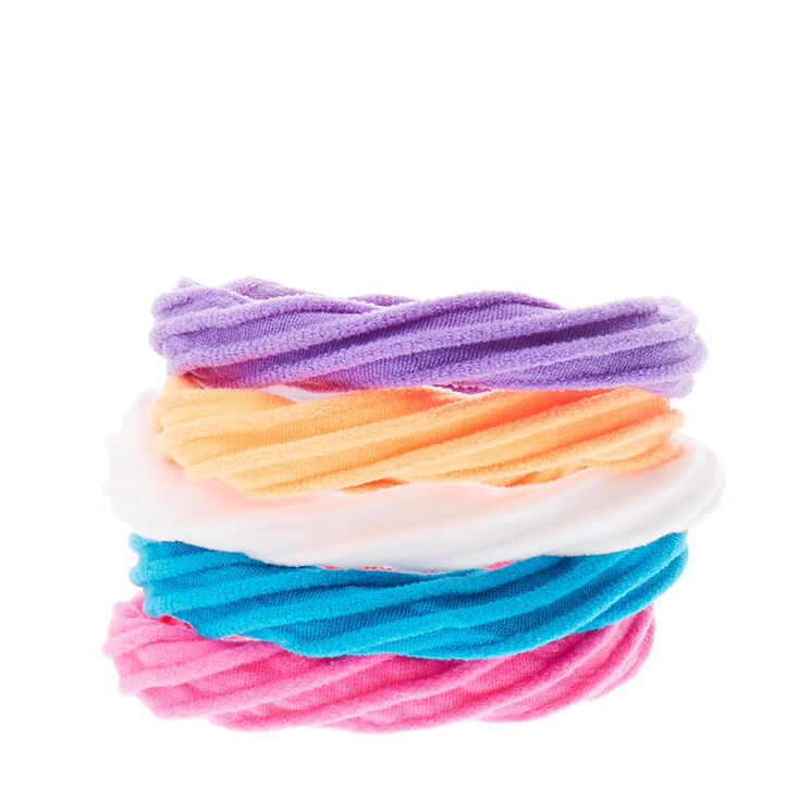 5 Pack Rainbow Twisted Hair Bobbles,