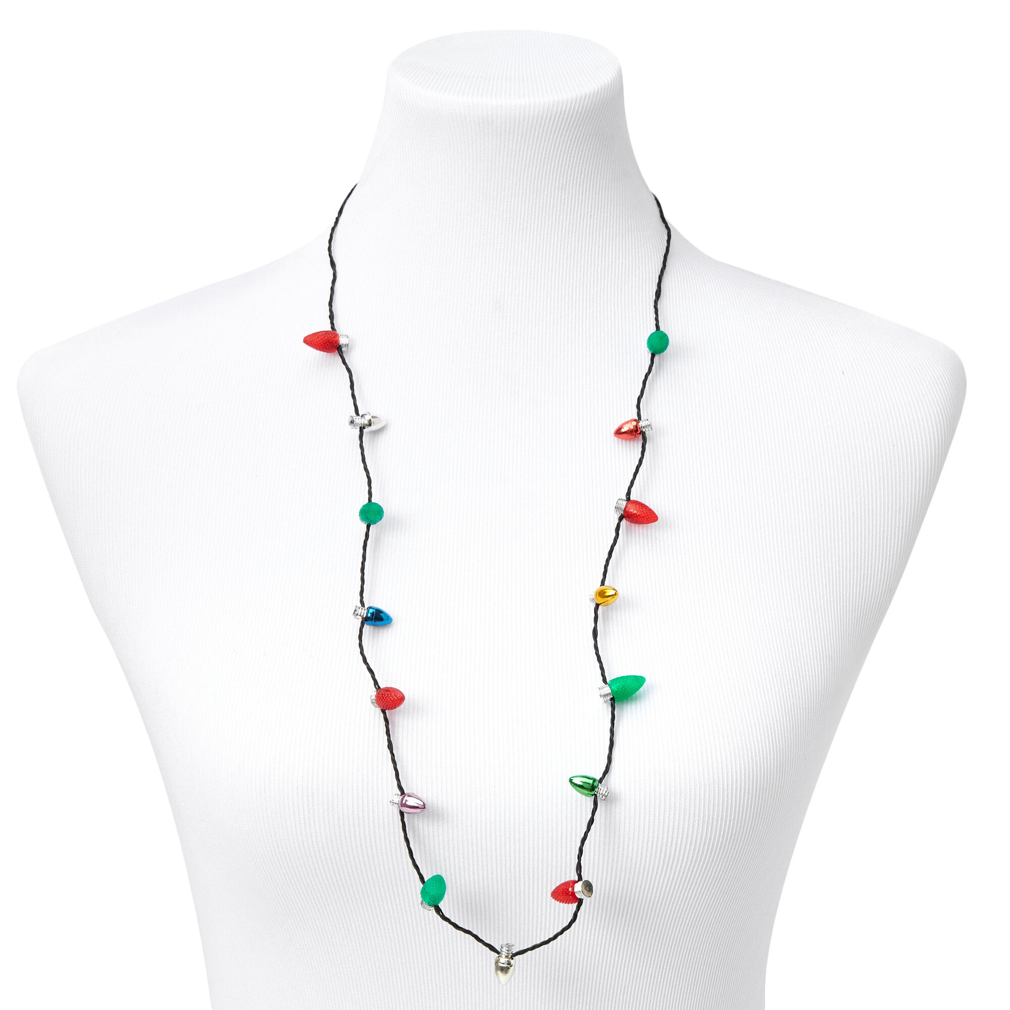 Christmas 12 Bulb Lite Up Necklace Multicolored