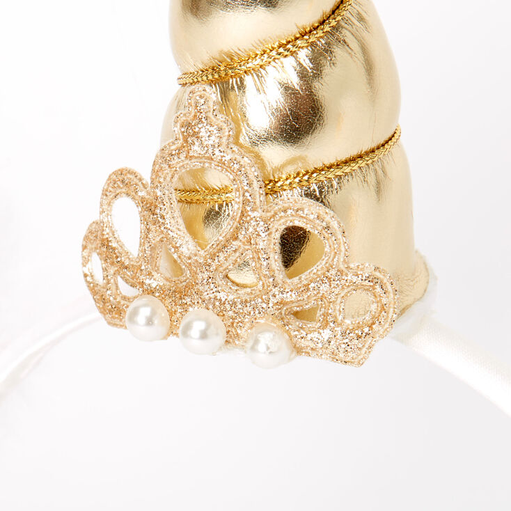 Claire&#39;s Club Princess Unicorn Headband - Gold,