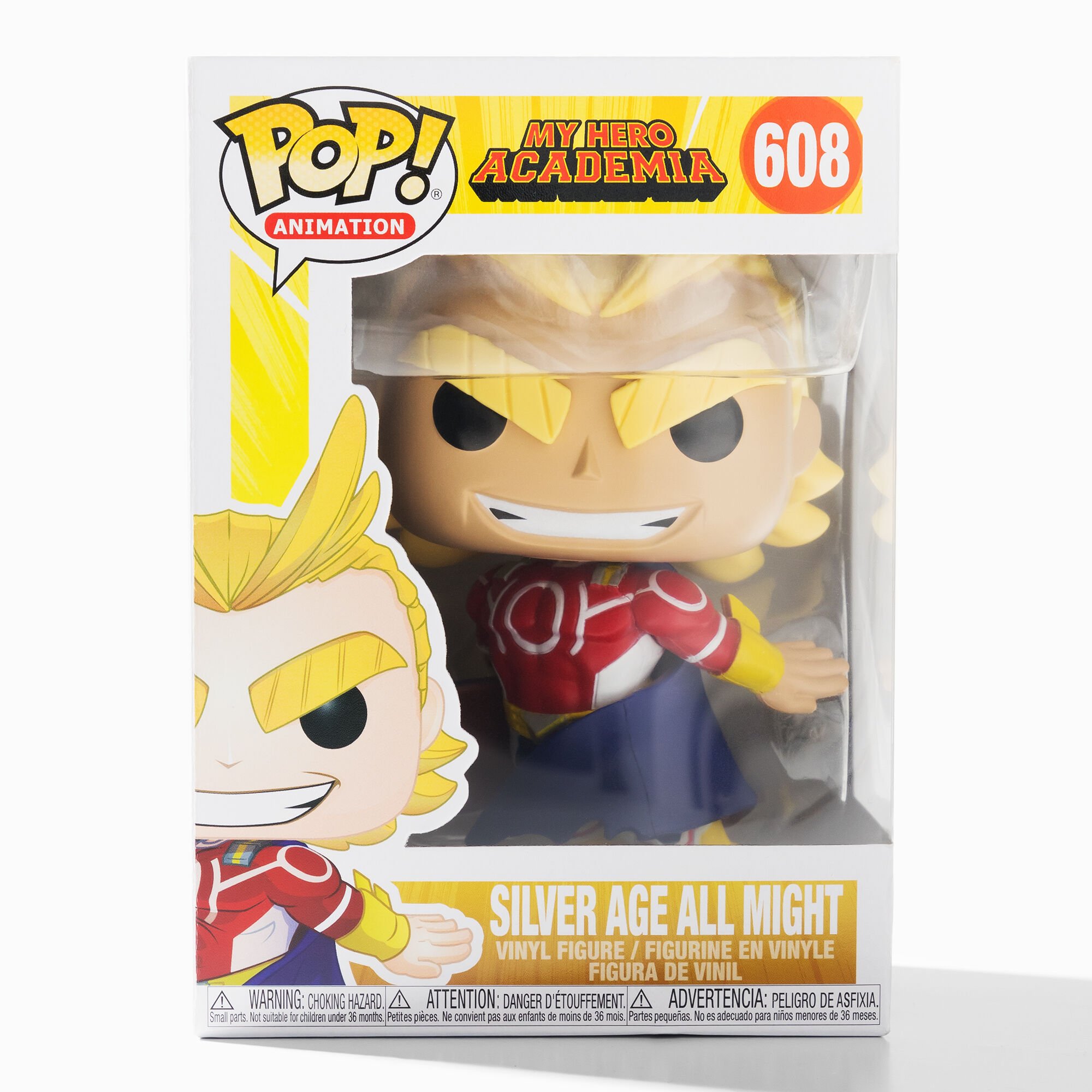 View Claires Pop My Hero Academia Age All Might Vinyl Figure Silver information