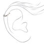 Piercing de cartilage &agrave; charni&egrave;re forme de c&oelig;ur 0,8&nbsp;mm couleur argent&eacute;e,