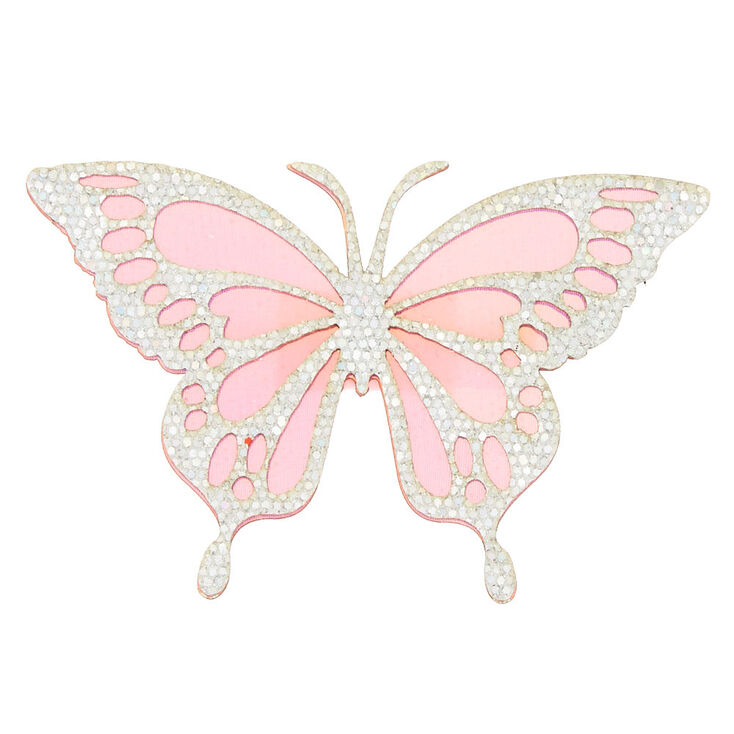 Holographic Butterfly Hair Clip - Pink,