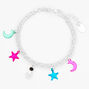 Silver Outer Space Icons Anodized Charm Bracelet,