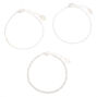 Lot de 3 bracelets &agrave; cha&icirc;ne tendance couleur argent&eacute;,