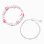 Pink Junk &amp; Silver Chain Bracelet Set &#40;2 Pack&#41;,