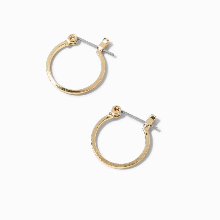 Gold 15MM Hoop Earrings,