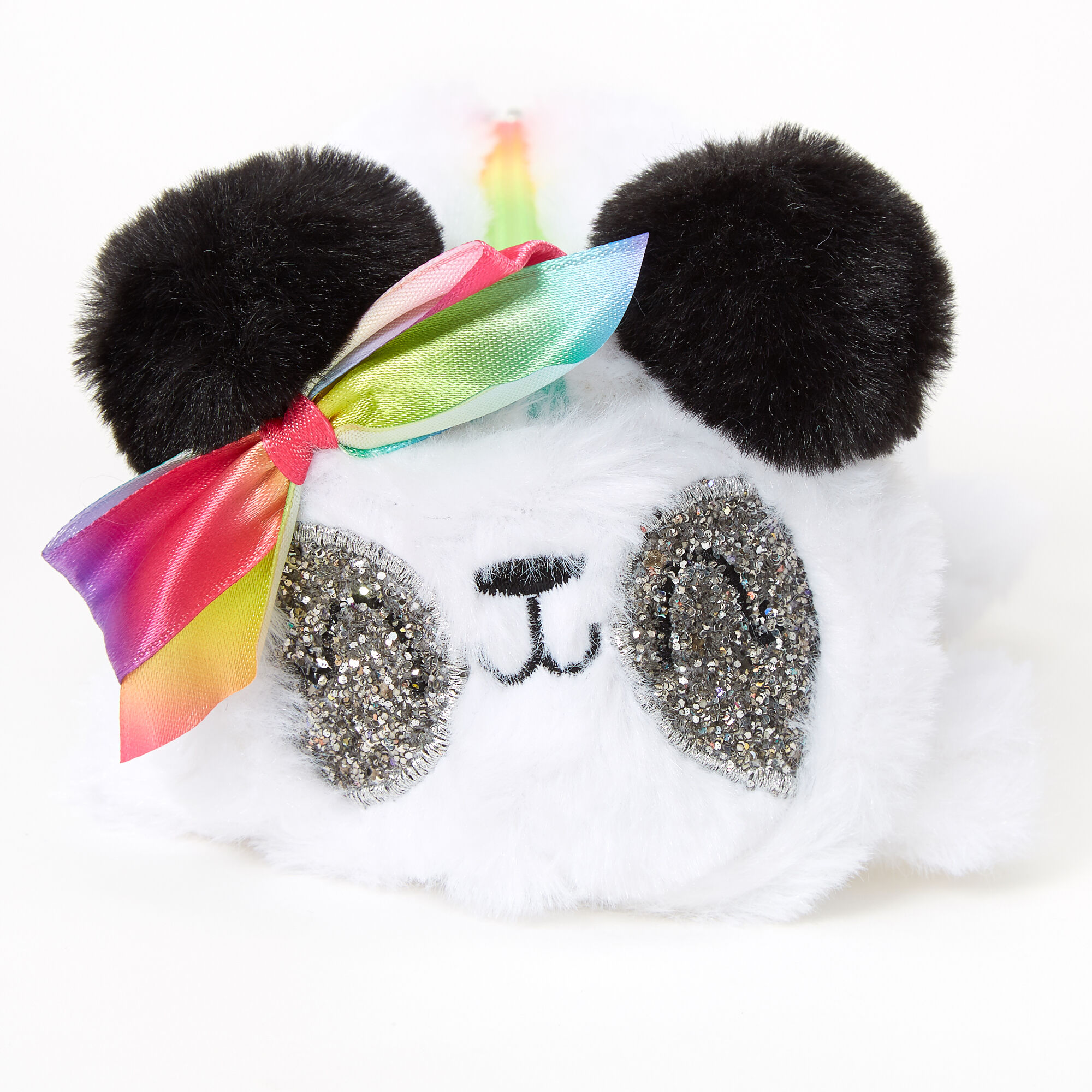 Paige the Panda Plush Pencil Case - White,
