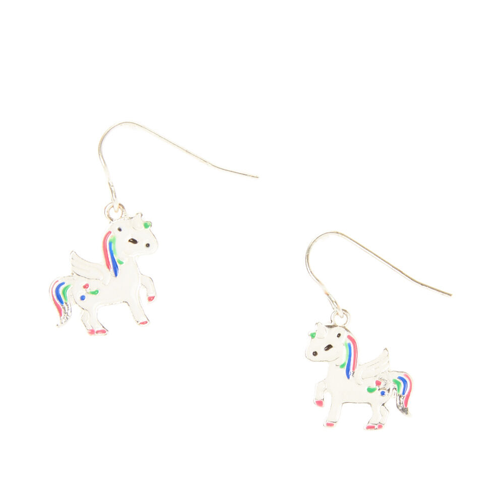Unicorn Drop Earrings Claire s