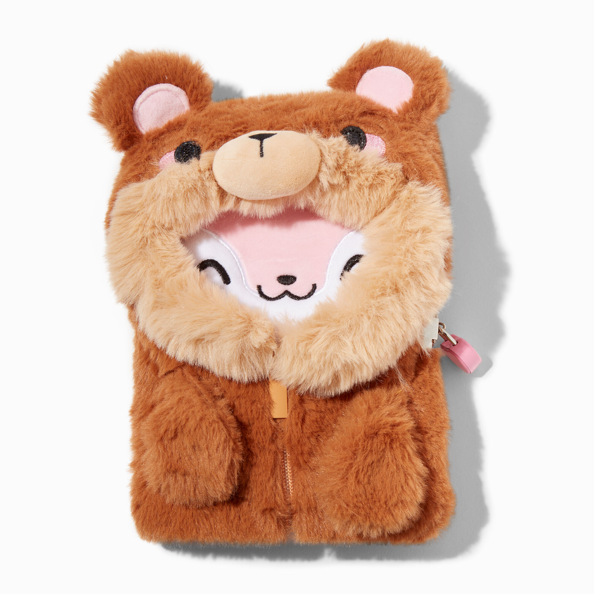 View Claires Bear Hoodie Otter Lock Diary information