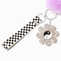 Yin Yang Daisy Pom Keychain,