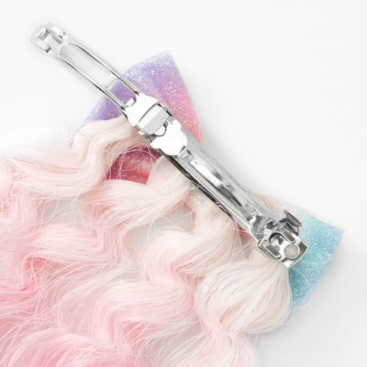 Claire&#39;s Club Pastel Ombre Curly Faux Hair Clip,