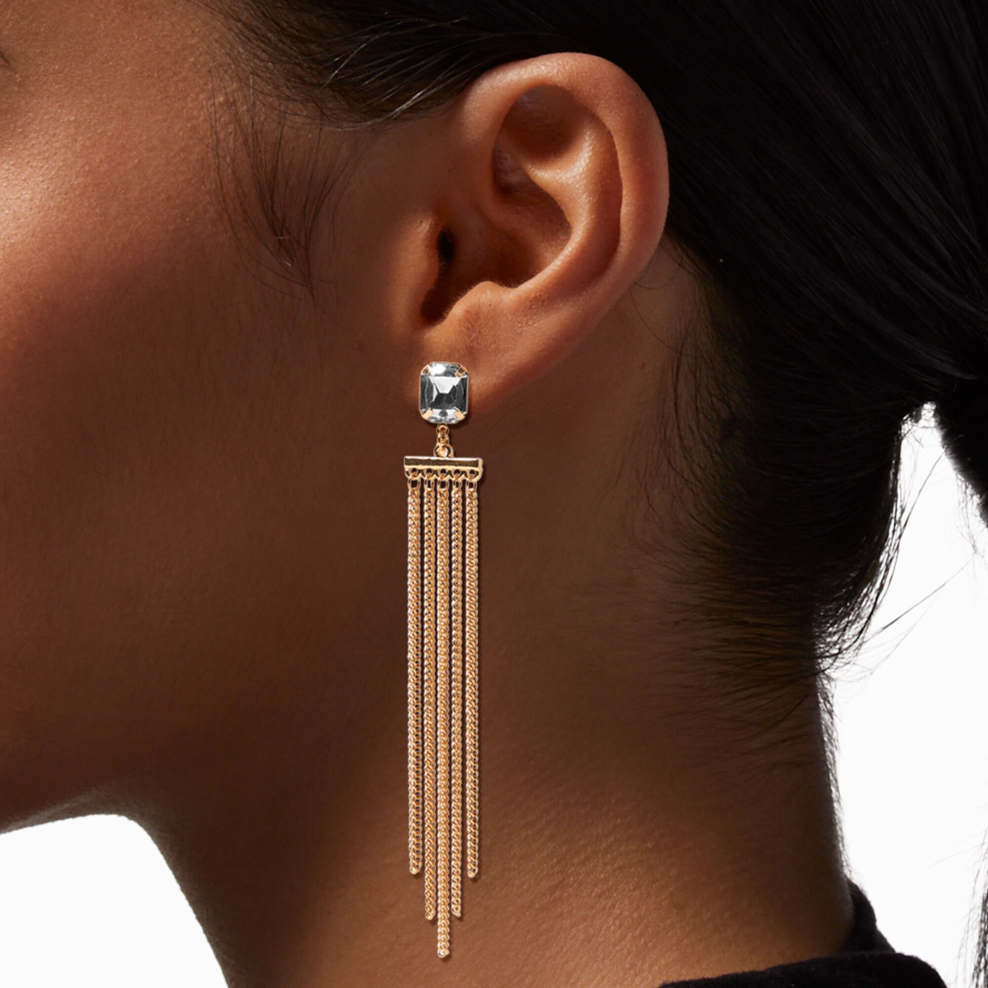 Fringe clip on earrings on sale