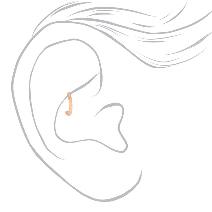 Sterling Silver 22G Mixed Metal Hoop Rook Earrings - 3 Pack,