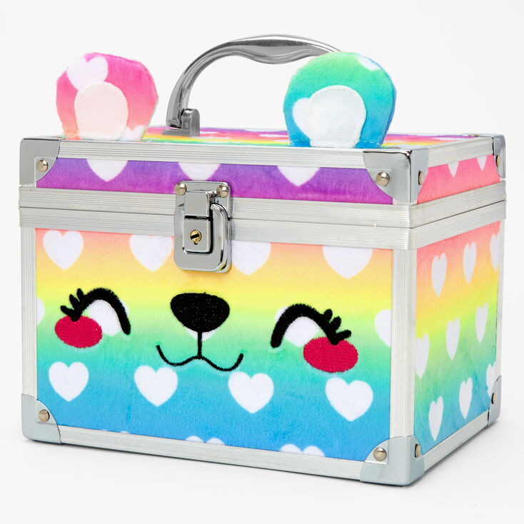 Heart Polka Dot Bear Lock Box,