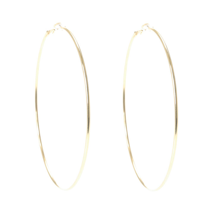 Gold-tone 100MM Hoop Earrings,