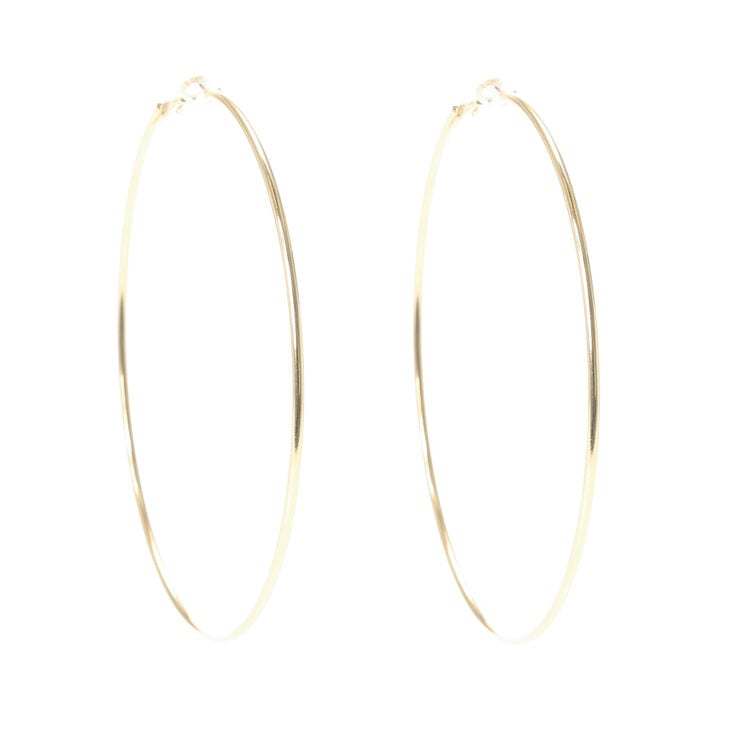 Gold-tone 100MM Hoop Earrings,