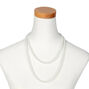 White Pearl Long Necklace,