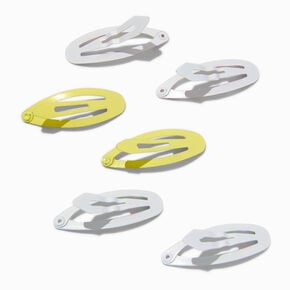 Claire&#39;s Club Pastel Flower Print Snap Hair Clips - 6 Pack,