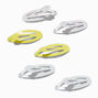 Claire&#39;s Club Pastel Flower Print Snap Hair Clips - 6 Pack,