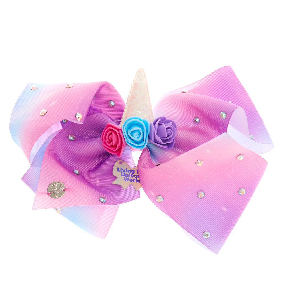 JoJo Siwa™ Large Living in a Unicorn World Hair Bow – Purple,