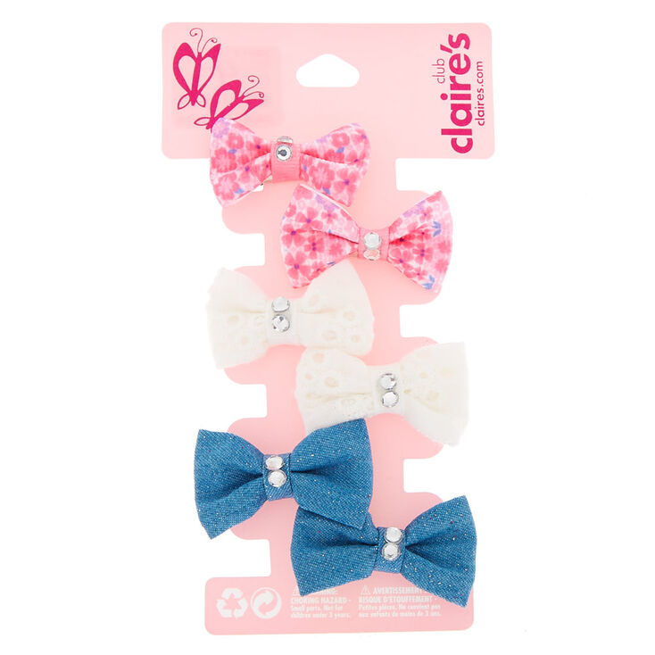 Claire&#39;s Club Bow Hair Clips - 6 Pack,