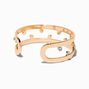 Gold-tone Chunky Diamante Crystal Cuff Bracelet ,