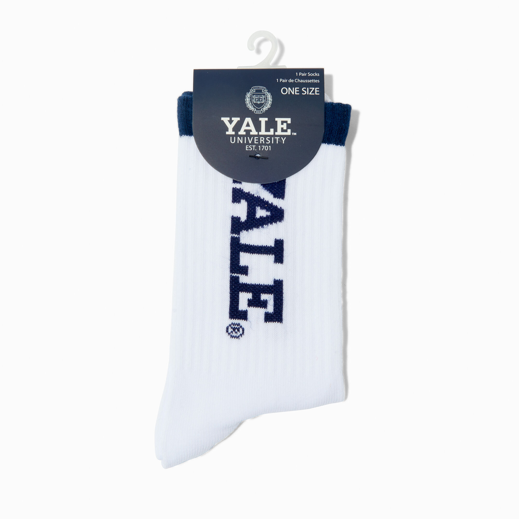 View Claires Yale Crew Socks 1 Pair information
