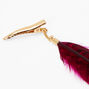 Pink Feather Hair Barrette,