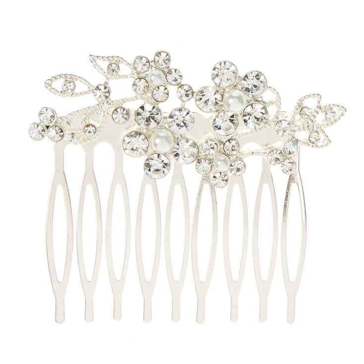 Small Rhinestone Vines & Leaves Hair Comb | Claire's