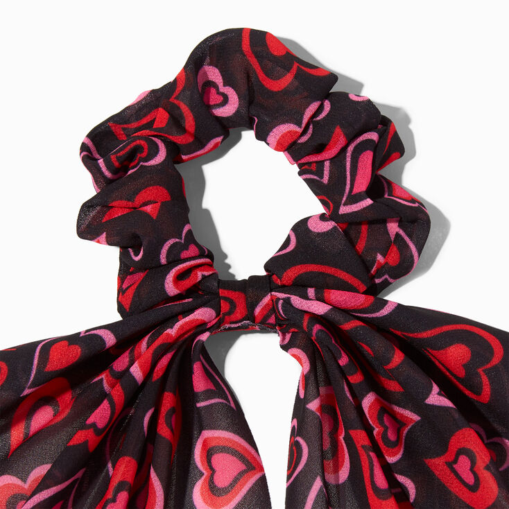 Valentine&#39;s Day Hearts Scrunchie Scarf,