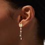 Pink Butterfly Fringe Drop Earrings,