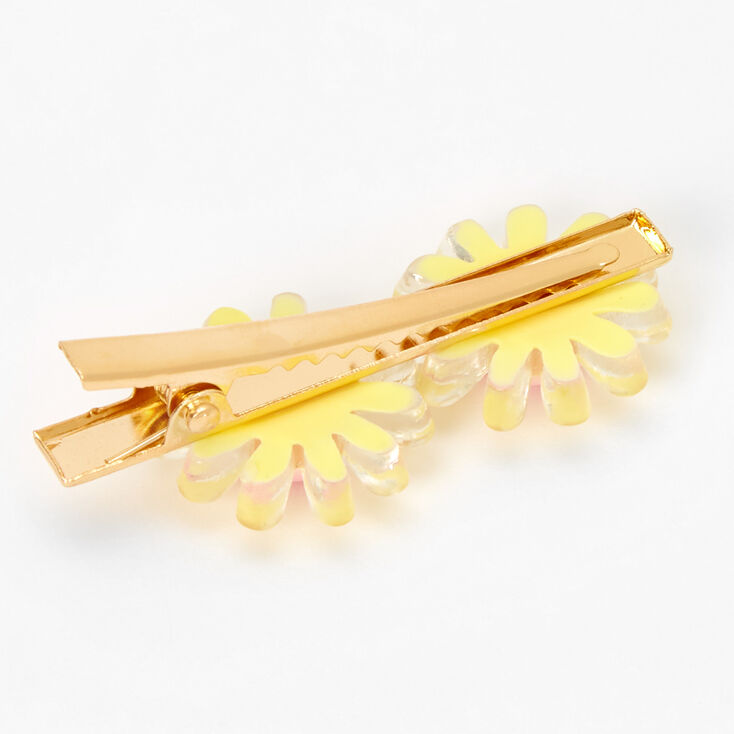 Yellow Daisy Flower Hair Clips - 2 Pack,